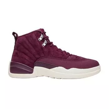 Мужские кроссовки Air Jordan 12 Retro Bordeaux Красный Металлик-Серебристый-Белый 130690-617