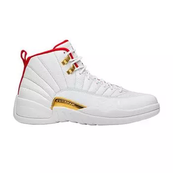 Мужские кроссовки Air Jordan 12 Retro FIBA Белый университет-красный-металлик-золото 130690-107 43