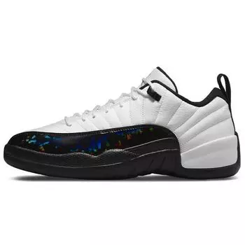 Мужские кроссовки Air Jordan 12 Retro Low 25 лет в Китае, белый металлик-серебристый оникс DO8726-100 41