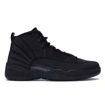 Мужские кроссовки Air Jordan 12 Retro Winterized Triple Black черно-антрацитовые BQ6851-001