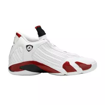 Мужские кроссовки Air Jordan 14 Retro Candy Cane 2012 Белый Varsity-Красный Черный 487471-101