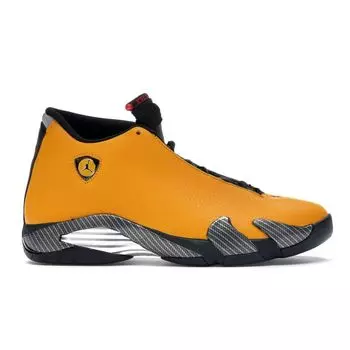 Мужские кроссовки Air Jordan 14 Retro Reverse Ferrari золотистые, университетские, золотые, черные BQ3685-706
