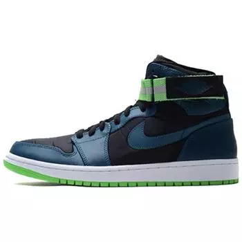 Мужские кроссовки Air Jordan 1 High Strap Green Spark Black Teal-White-Light Green-Spark 342132-013