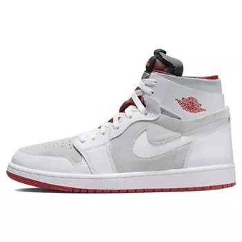 Мужские кроссовки Air Jordan 1 High Zoom Comfort Hare Белый Светло-Серебристый Dark-Concord CT0978-100 44