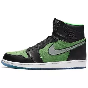 Мужские кроссовки Air Jordan 1 High Zoom Zen Green Black Tomatillo Rage-Green CK6637-002