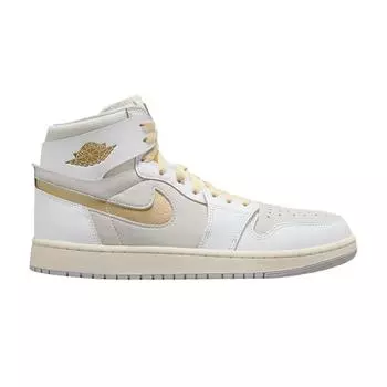 Кроссовки Air Jordan 1 High Zoom Comfort 2 FIBA Unisex белые нейтрально-серые металлик-золото DV1307-107 40.5