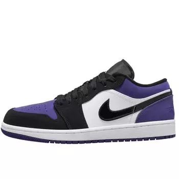 Кроссовки унисекс Air Jordan 1 Low Court Purple Белый Черный-Court-Purple 553558-125 44