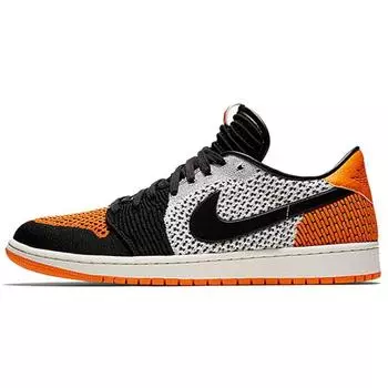 Мужские кроссовки Air Jordan 1 Low Flyknit Shattered Backboard Orange Sail Black-Copper-Flash AH4506-100