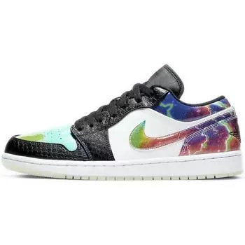 Мужские кроссовки Air Jordan 1 Low Galaxy Белый Черный Многоцветный CW7309-090 40.5