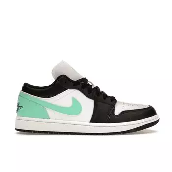 Мужские кроссовки Air Jordan 1 Low Green Glow Белый Черный 553558-131 46
