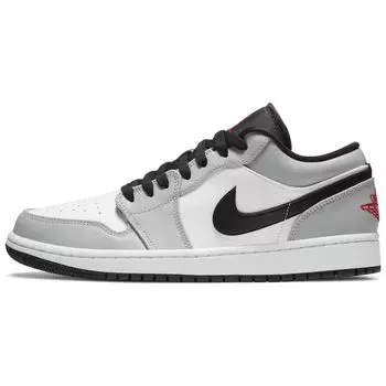 Мужские кроссовки Air Jordan 1 Low Light Smoke Grey Gym-Red White 553558-030