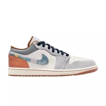 Мужские кроссовки Air Jordan 1 Low SE Repaired Denim Swoosh Cream Phantom Coconut-Milk FZ5042-041 44