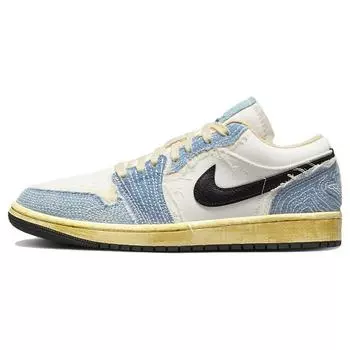 Мужские кроссовки Air Jordan 1 Low World Make Japan Синие пепельно-сланцевые черные FN7670-493 44