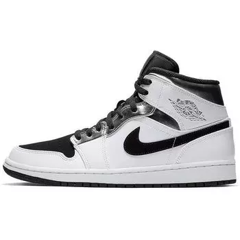 Мужские кроссовки Air Jordan 1 Mid Alternate Think 16 серебристо-белые 554724-121 47.5
