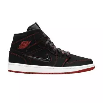 Мужские кроссовки Air Jordan 1 Mid Come Fly With Me черные, красные, белые CK5665-062