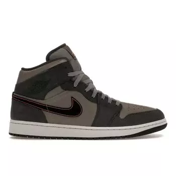 Мужские кроссовки Air Jordan 1 Mid SE Night Stadium серо-черные на плоской подошве оловянные FQ8338-017 41
