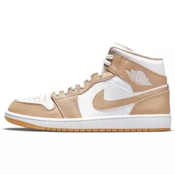 Мужские кроссовки Air Jordan 1 Mid Tan Gum белые 554724-271 41
