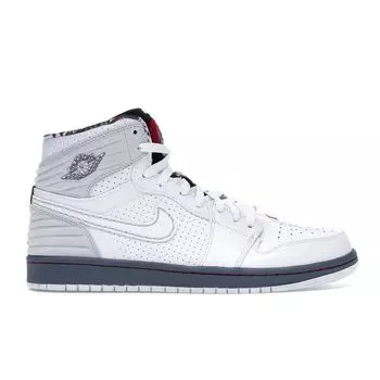 Мужские кроссовки Air Jordan 1 Retro 93 BuGS Bunny Белый Белый-Настоящий Красный-Нейтральный-Серый 580514-107