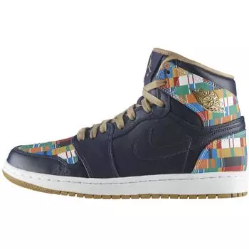 Мужские кроссовки Air Jordan 1 Retro High Rttg DC Синий Обсидиан Металлик-Золото-Белый 539542-435