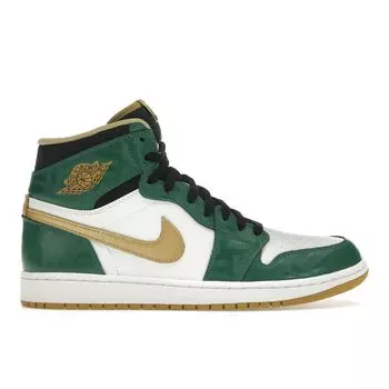 Мужские кроссовки Air Jordan 1 Retro High OG Celtics Зеленый клевер металлик-золото-белый-черный 555088-315