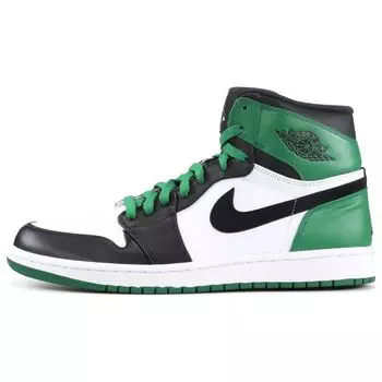 Мужские кроссовки Air Jordan 1 Retro High Boston Celtics белые черные-университетские-зеленые 332550-101
