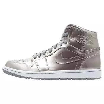 Мужские кроссовки Air Jordan 1 Retro High Zinc серебристые mtllc-zinc mtllc-znc-shdw-gry 332550-003