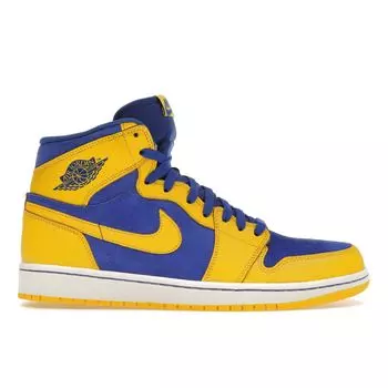 Мужские кроссовки Air Jordan 1 Retro High OG Laney желтые Varisty-Maize Game-Royal — белые 555088-707