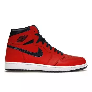 Мужские кроссовки Air Jordan 1 Retro High OG David Letterman Оранжевый Светло-Малиновый Полночь-Темно-Синий-Университет-Синий-Белый 555088-606