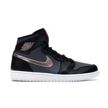 Мужские кроссовки Air Jordan 1 Retro High Bronze Medal черный металлик-красный-бронзовый-темно-серый-белый-инфракрасный-23 332550-016