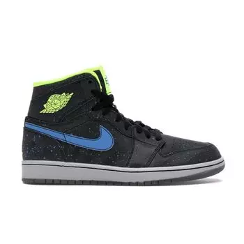Мужские кроссовки Air Jordan 1 Retro High BHM Black Volt-Photo-Blue-White 579591-012