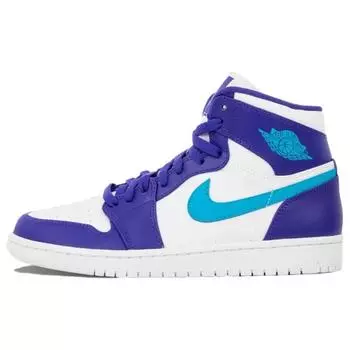 Мужские кроссовки Air Jordan 1 Retro High FenGShui белые Bright-Concord Blue-Lagoon-White 332550-442