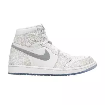 Мужские кроссовки Air Jordan 1 Retro High OG Laser Белый Металлик-Серебристый 705289-100