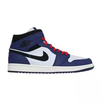 Мужские кроссовки Air Jordan 1 Retro Mid SE Deep Royal Blue черные 852542-400