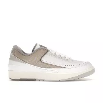 Мужские кроссовки Air Jordan 2 Retro Low Python белые цементно-серые Sanddrift DV9956-100 40