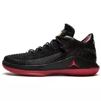 Мужские кроссовки Air Jordan 32 Low Last Shot черные Gym-Red-Tour-Yellow AA1256-003