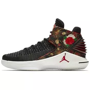 Мужские кроссовки Air Jordan 32 PF CNY черные университетские красно-белые AJ6333-042