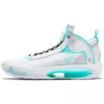 Мужские кроссовки Air Jordan 34 PF Guo Ailun PE белый металлик-серебристый Aurora-зеленый BQ3381-103 42