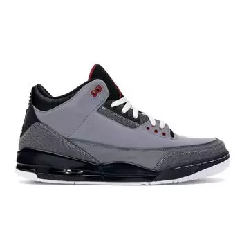 Мужские кроссовки Air Jordan 3 Retro Stealth Серые Varsity-Red Light-Graphite 136064-003