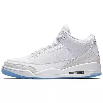 Мужские кроссовки Air Jordan 3 Retro Triple White бело-белые 136064-111 42