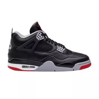 Кроссовки унисекс Air Jordan 4 Retro Bred Reimagined Black Fire-Red Cement-Grey FV5029-006