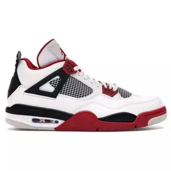 Мужские кроссовки Air Jordan 4 Retro Fire Red 2012 White Varsity-Red Black 308497-110