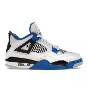 Мужские кроссовки Air Jordan 4 Retro Motorsports белые Game-Royal Black 308497-117 44.5