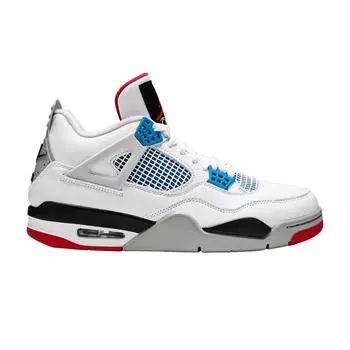 Мужские кроссовки Air Jordan 4 Retro SE What The 4 белые милитари-синие огненно-красные CI1184-146 44.5