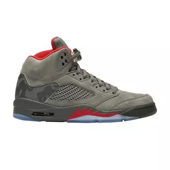 Мужские кроссовки Air Jordan 5 Retro Camo Серые Dark-Stucco University-Red-River-Rock 136027-051