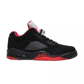 Мужские кроссовки Air Jordan 5 Retro Low Alternate 90 Black Gym-Red-Metallic-Hematite 819171-001