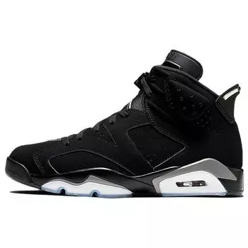 Мужские кроссовки Air Jordan 6 Retro Chrome черный металлик-серебристый DX2836-001 42