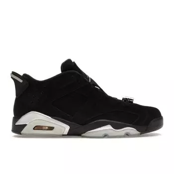 Мужские кроссовки Air Jordan 6 Retro Low Chrome Черный черный металлик-серебристый-белый 304401-003