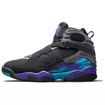Мужские кроссовки Air Jordan 8 Retro Aqua 2025 Черный Настоящий-Красный Железо-Серый 305381-006 42