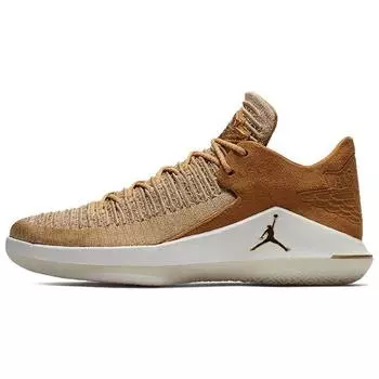 Мужские кроссовки Air Jordan Jordan 32 Low PF Golden Harvest светло-коричневые металлик-золотые AH3347-700 40.5