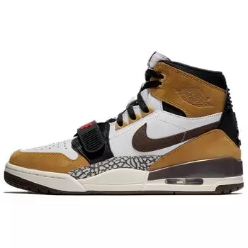 Мужские кроссовки Air Jordan Jordan Legacy 312 Rookie of the Year коричнево-белые в стиле барокко-коричнево-пшеничные-красные AV3922-102